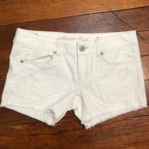 COPY - American Eagle white, distressed, cutoff shorts